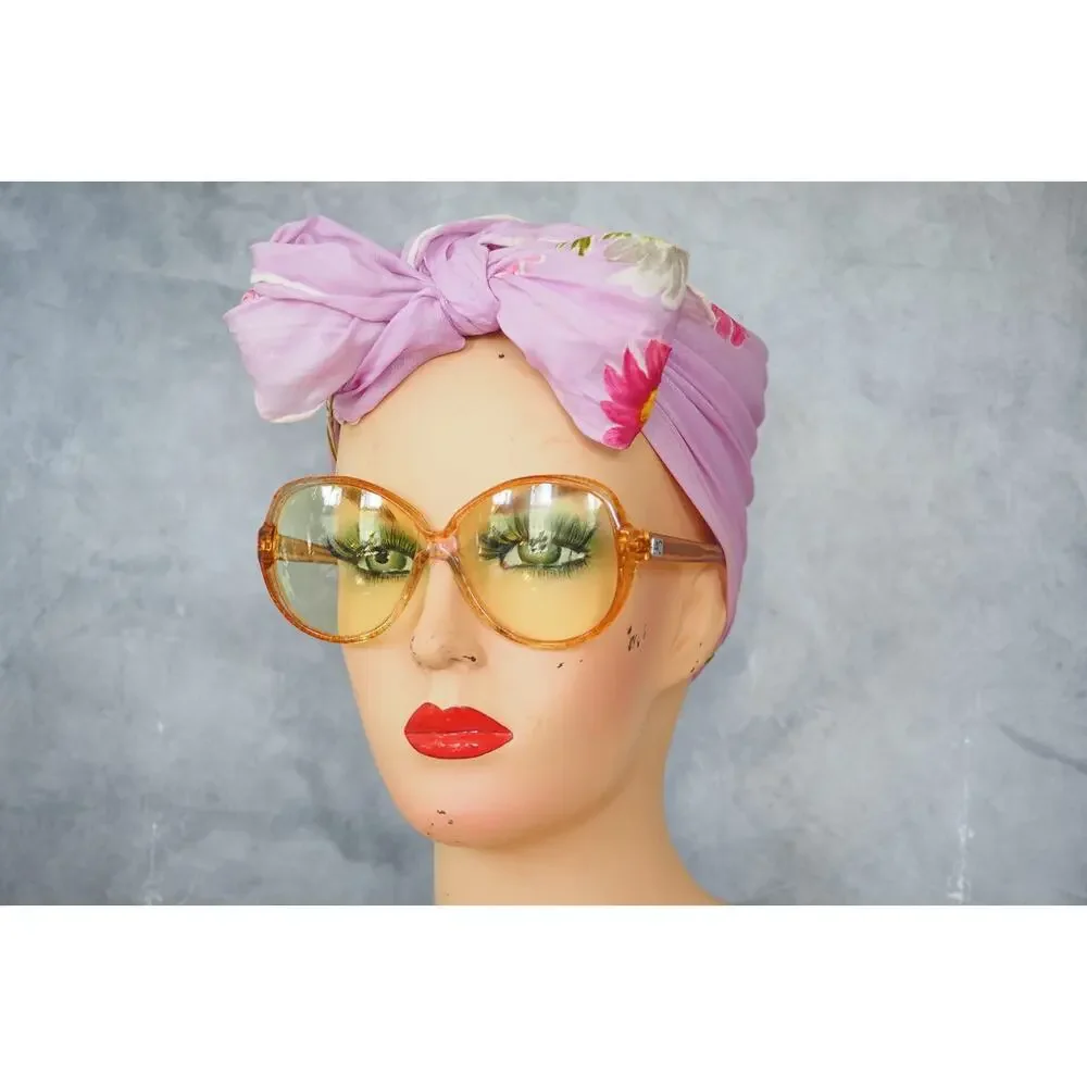 70s Sunglasses France Yellow Lens Vintage Glam retro Grandma chic Albert Capraro